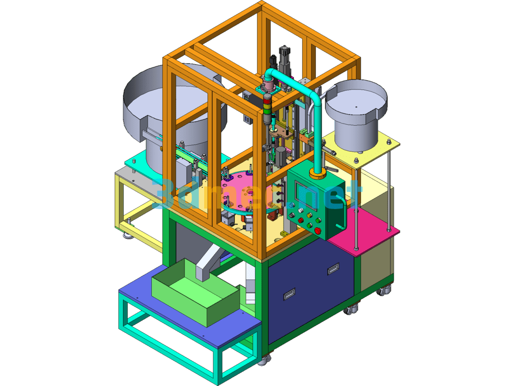 Multi-Turntable Multi-Station Bolt Locking Equipment (Fully Automatic Feeding Screw Locking Machine) - 3D Model SolidWorks Free Download