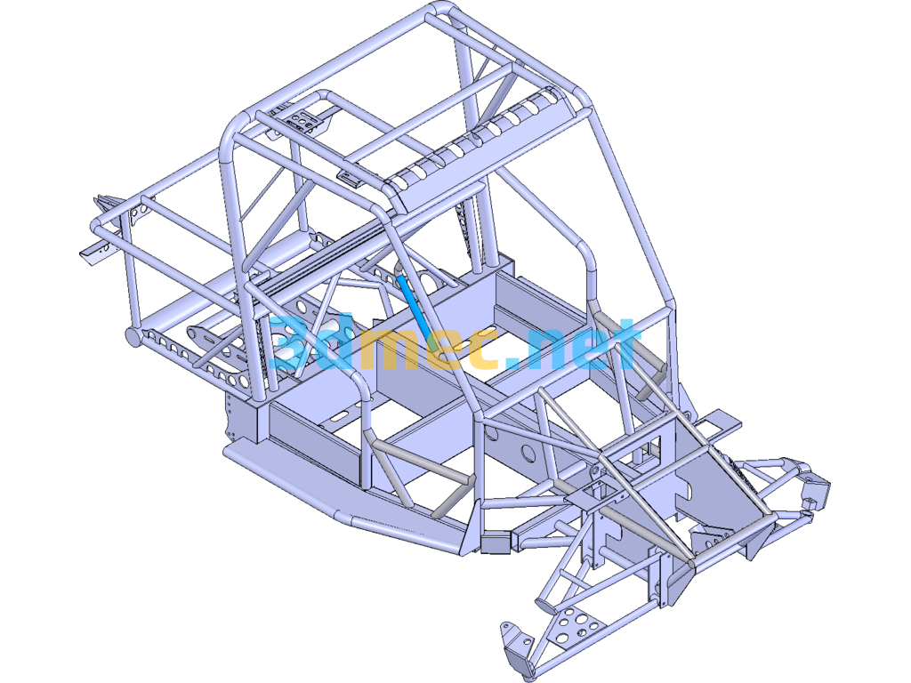 Patrol Car Frame - 3D Model SolidWorks Free Download