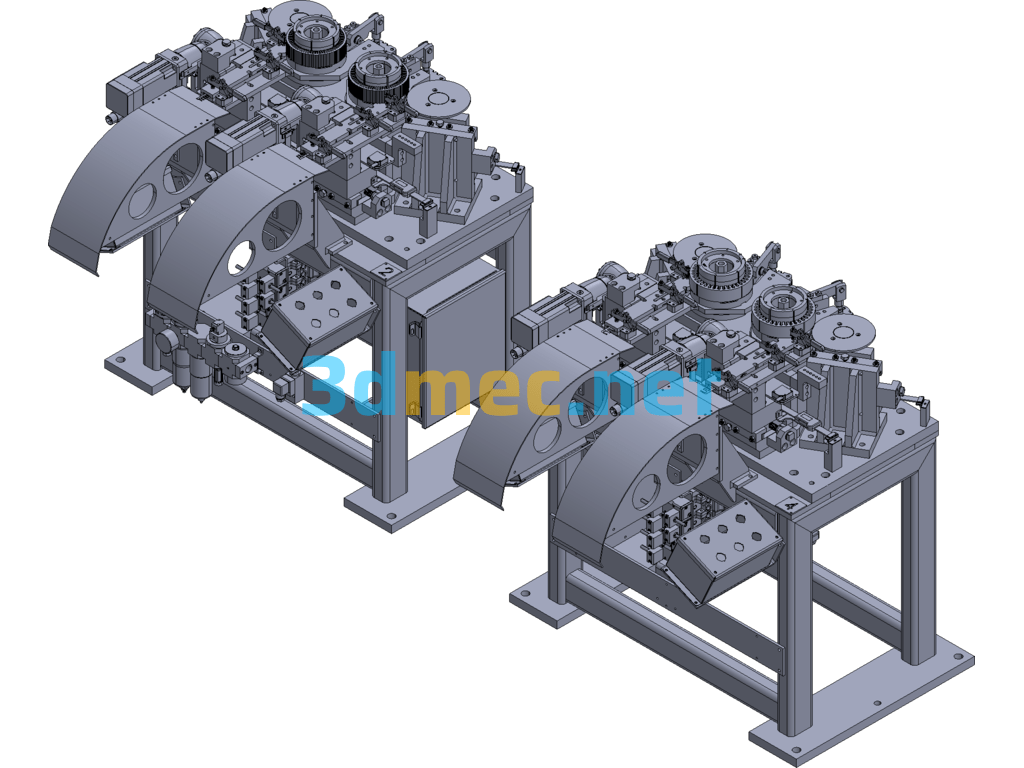 Rolling Head Automatic Assembly System Structure - 3D Model Exported Free Download