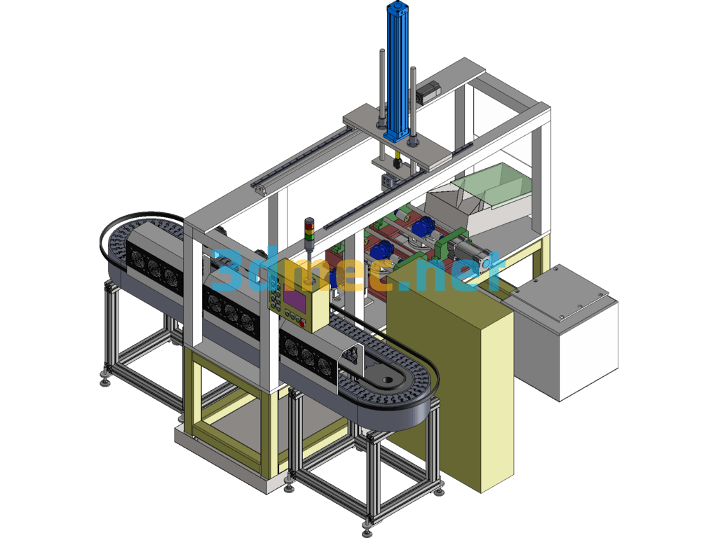 Automobile Engine Cylinder Air Tightness Test Machine - 3D Model SolidWorks Free Download