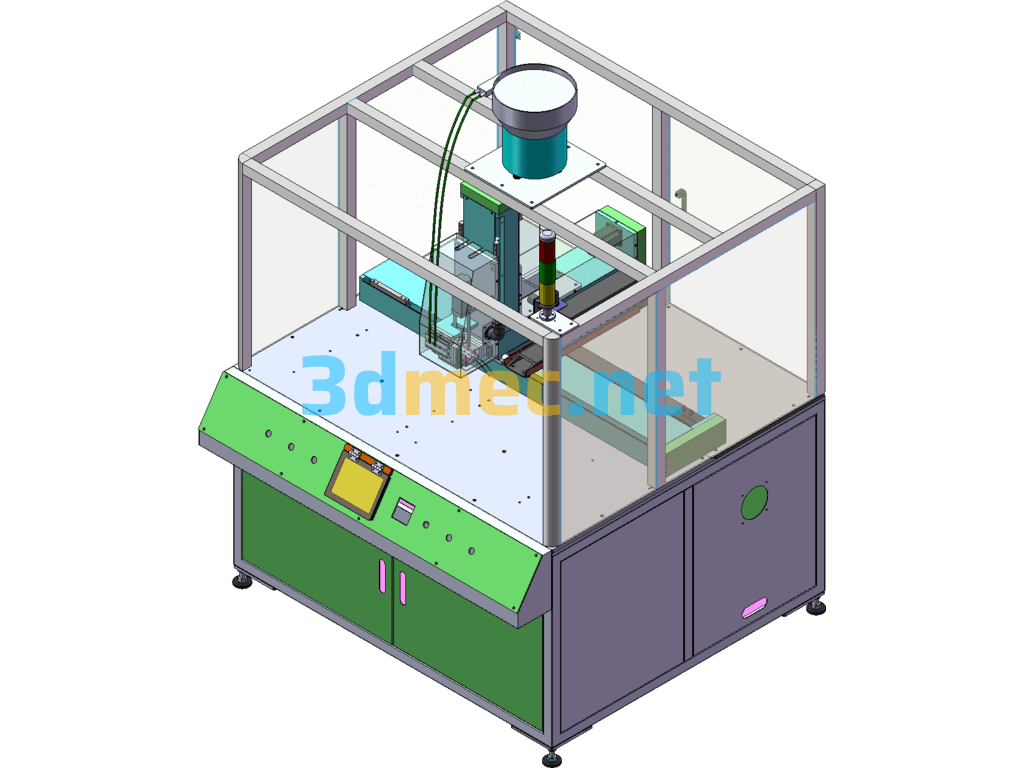 Plastic Hot Melt Nail Embedding Machine Structure - 3D Model SolidWorks Free Download