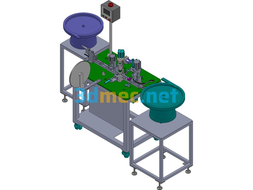 Micro Motor 180 Iron Cover Four-In-One Assembly Machine (Micro Motor Assembly And Processing Equipment) - 3D Model SolidWorks Free Download