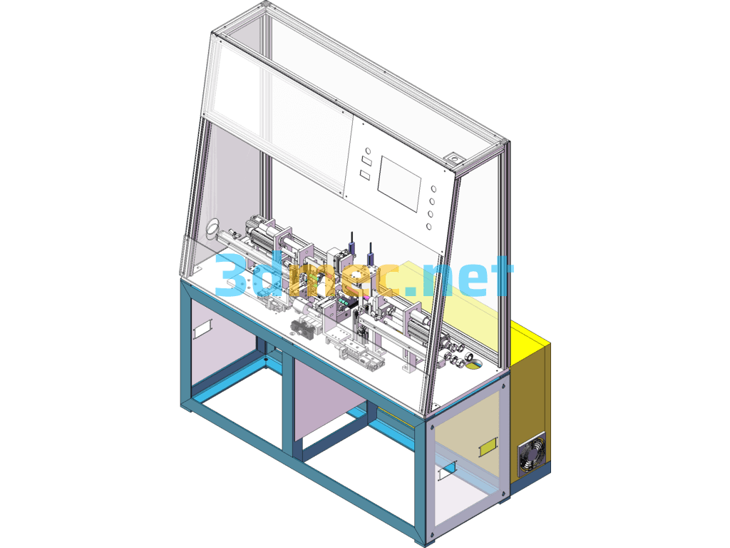 Motor Rotor Retaining Ring Assembly Equipment - 3D Model SolidWorks Free Download