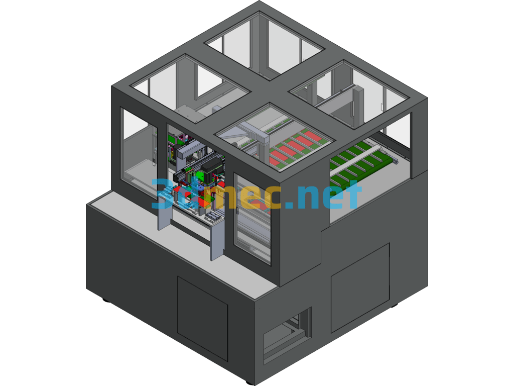 Glass Thickness Testing Machine - 3D Model SolidWorks Free Download