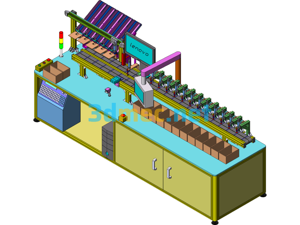 Paper Bag Paging And Packaging Machine (Paper Bag Packaging Product Sorting And Packaging Equipment) - 3D Model SolidWorks Free Download