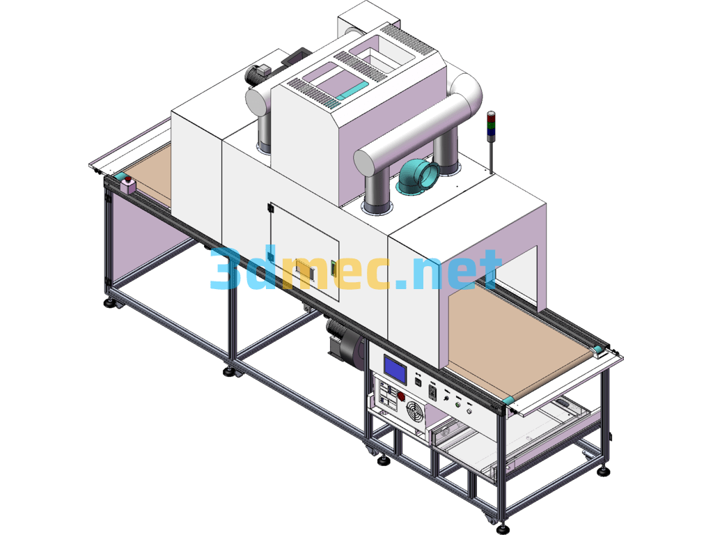 Double Lamp UV Machine, UV Curing Machine - Built-In Air Conditioning Model (Including A Complete Set Of Engineering Drawings) - 3D Model SolidWorks Free Download