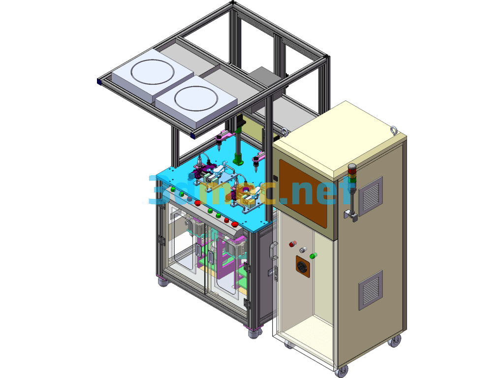 Automobile Wiper Motor Performance Test Machine/Non-Standard Automation Equipment - 3D Model SolidWorks Free Download