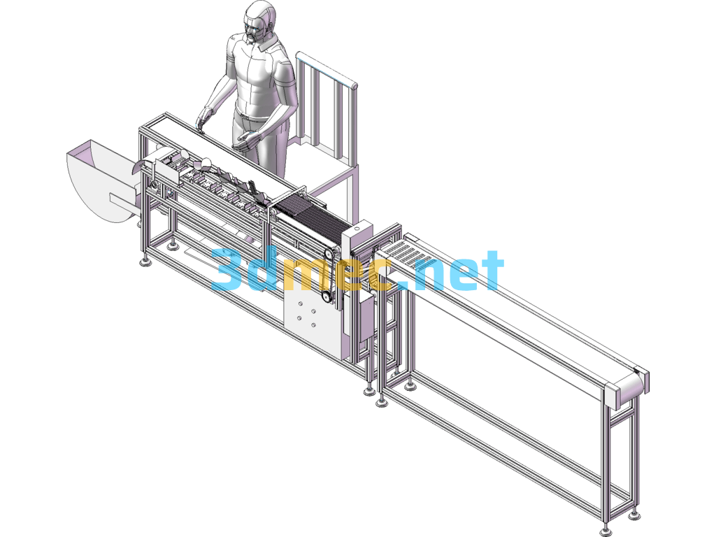 Carbon Pen Sorting Machine - 3D Model SolidWorks Free Download