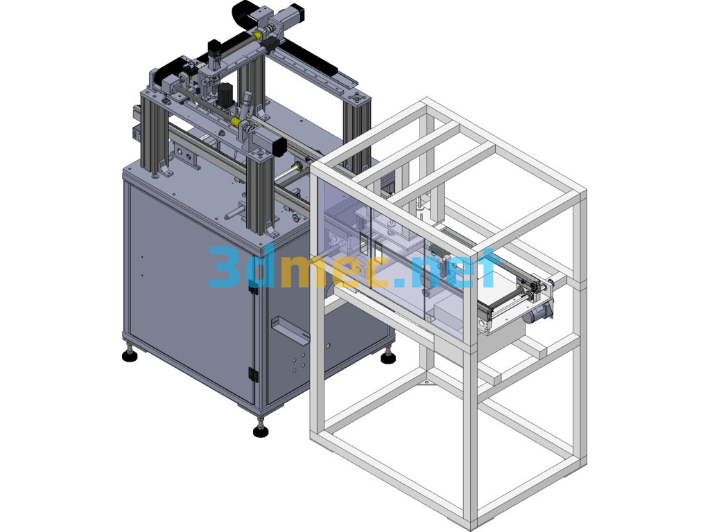 Tin Brushing And Glue Dispensing Machine (Tin Brushing And Glue Dispensing Machine All-In-One Machine) - 3D Model SolidWorks Free Download