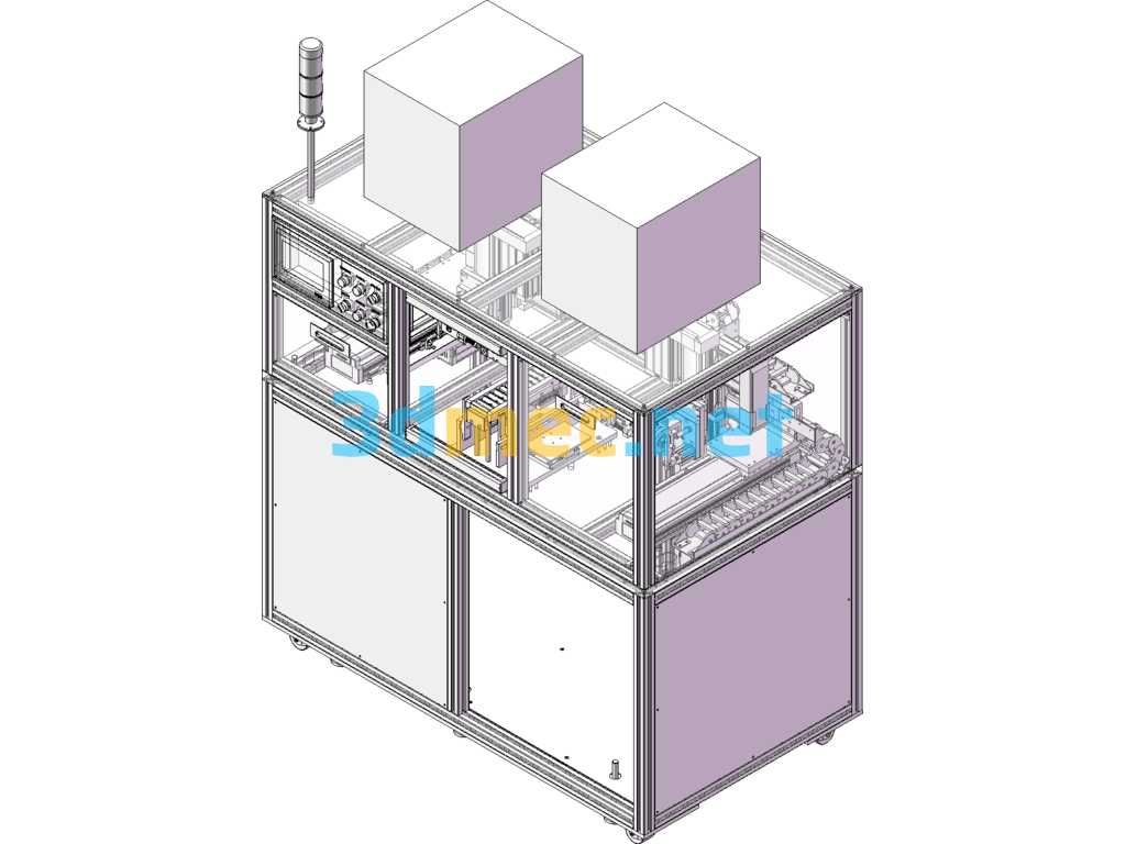 Lithium Battery Spot Welding Machine - 3D Model SolidWorks Free Download