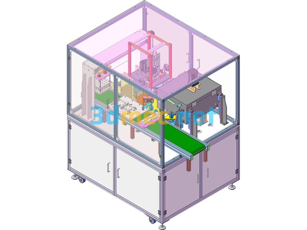 Battery Casing Heat Shrink Tube Machine (Battery Casing Machine) - 3D Model SolidWorks Free Download