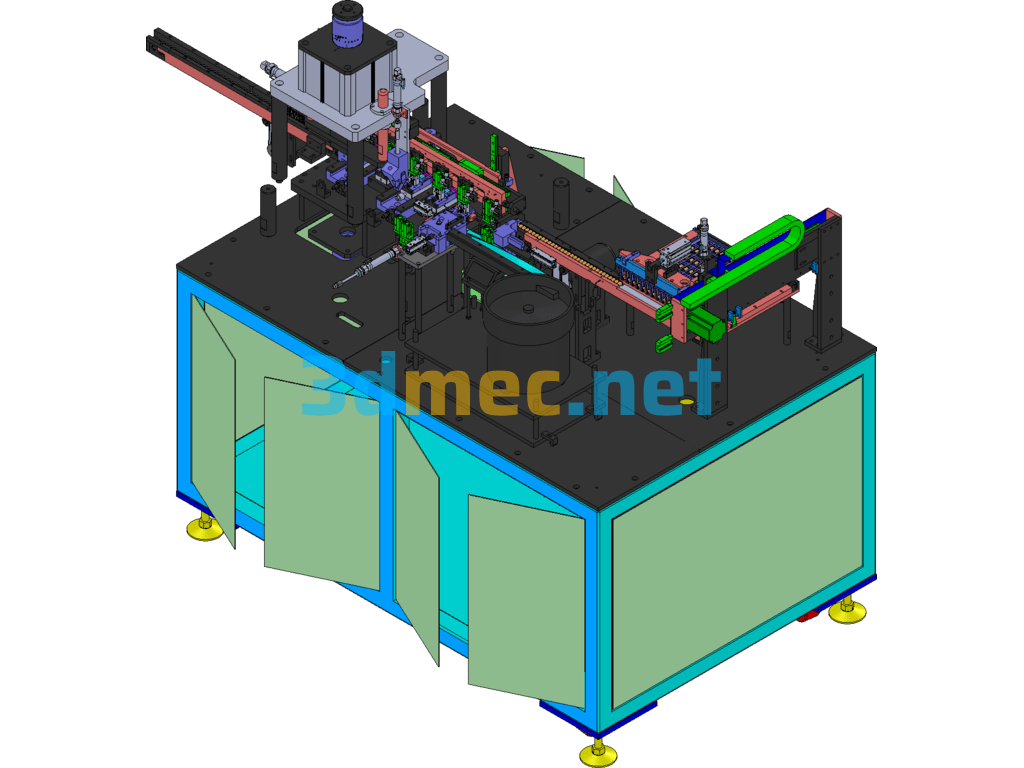 SMI Coil Assembly Pneumatic Assembly Machine - 3D Model SolidWorks Free Download