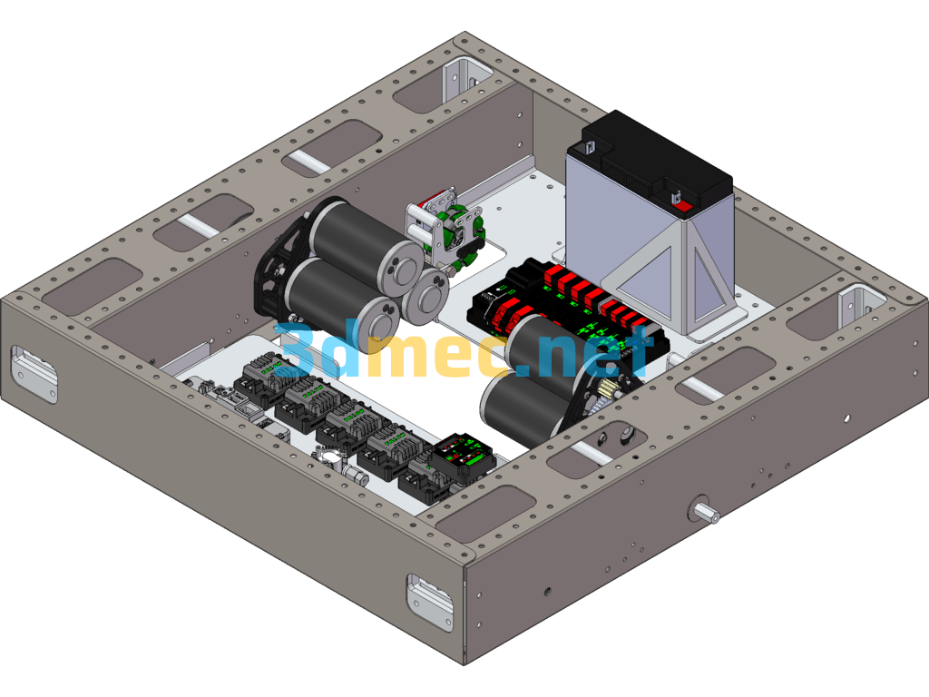 Sheet Metal Chassis (Metal Sheet Processing Equipment) - 3D Model SolidWorks Free Download