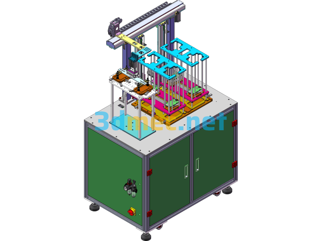 Mobile Phone Shell Steel Sheet Pressing Machine, Automatic Steel Sheet Loading Machine - 3D Model SolidWorks Free Download