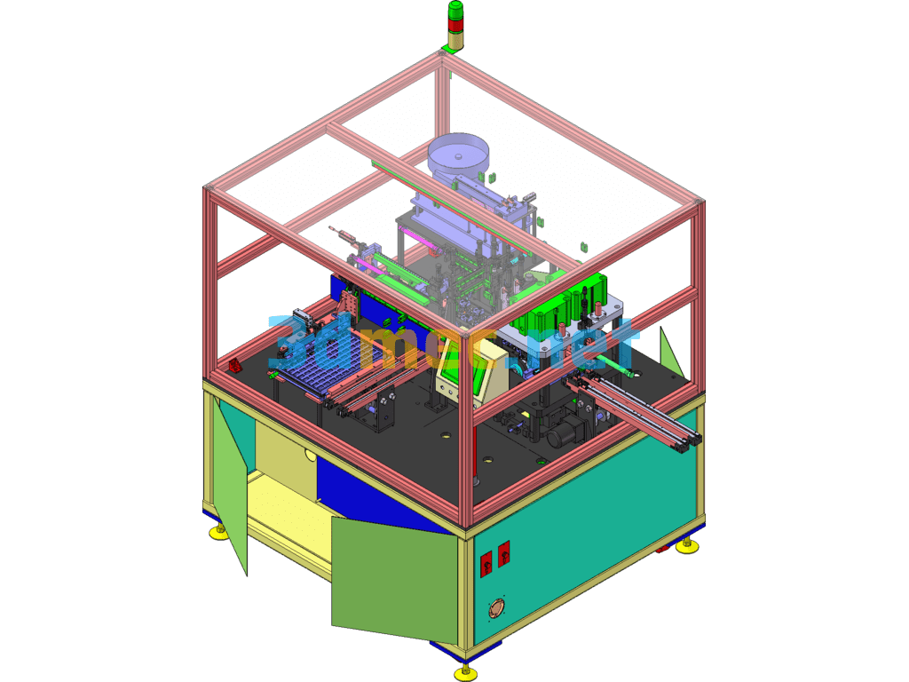 Fully Automatic Inductor Assembly Machine - 3D Model SolidWorks Free Download