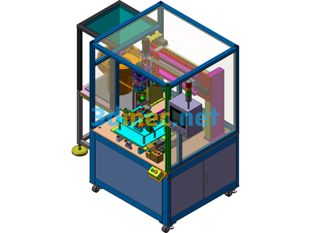 Non-Standard Automatic Buttoning Machine - 3D Model SolidWorks Free Download