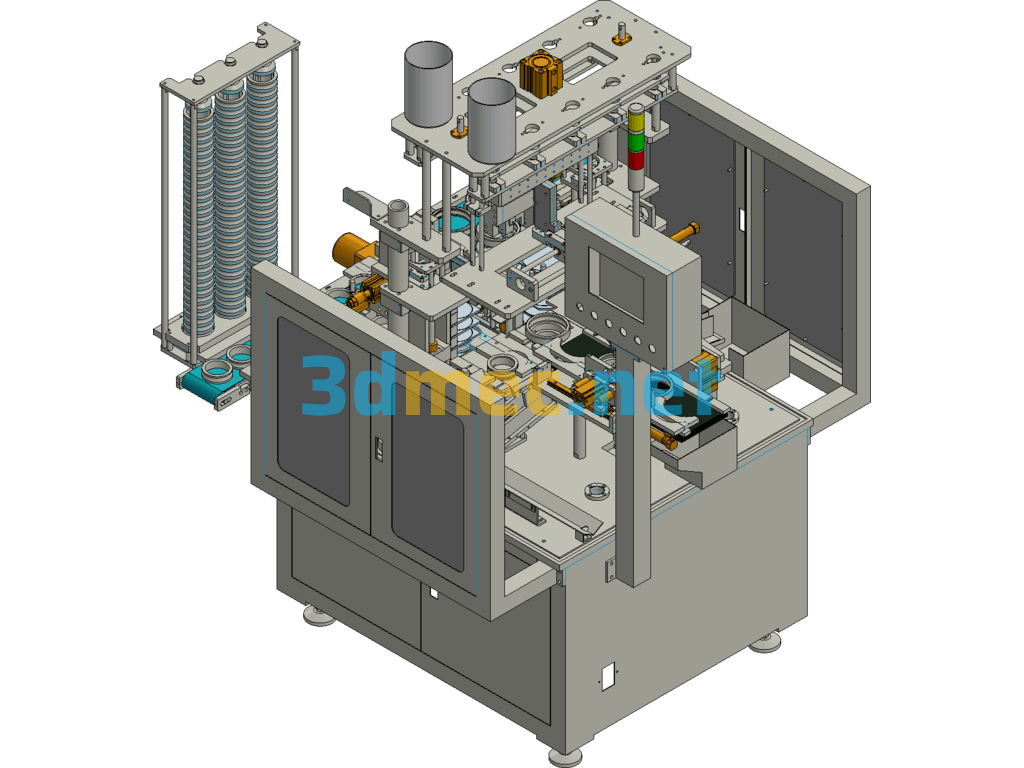 Automatic Bearing Assembly Machine - 3D Model Exported Free Download