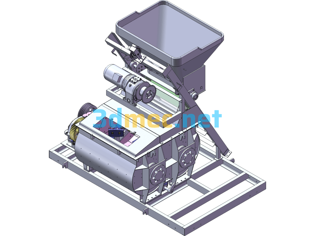 JS500 Concrete Mixer - 3D Model SolidWorks Free Download