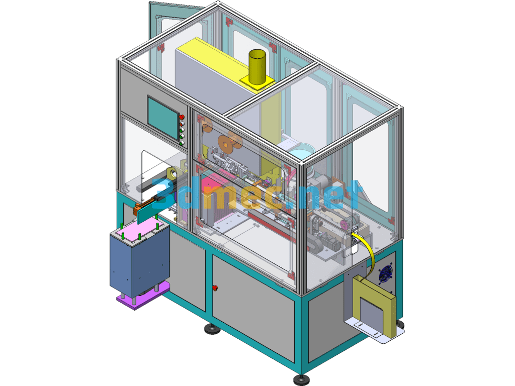 Y Capacitor Automatic Magnetic Ring Dispensing Machine - 3D Model SolidWorks Free Download