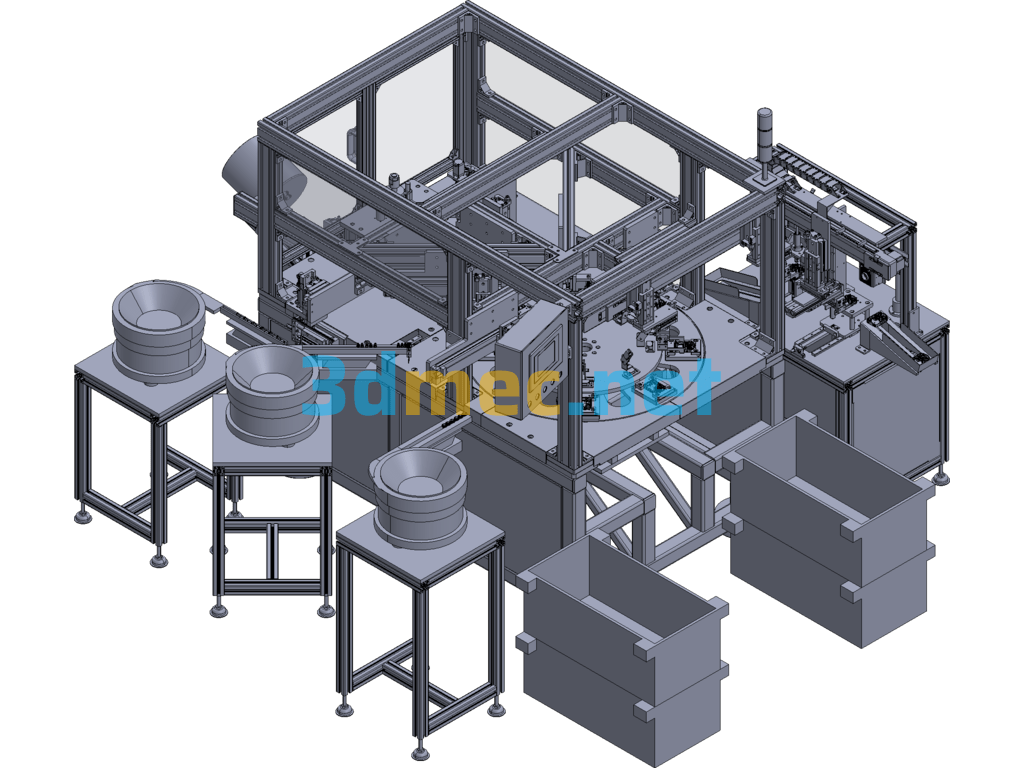 Non-Standard Automatic Pin Insertion Machine - 3D Model ProE Creo.Elements Free Download