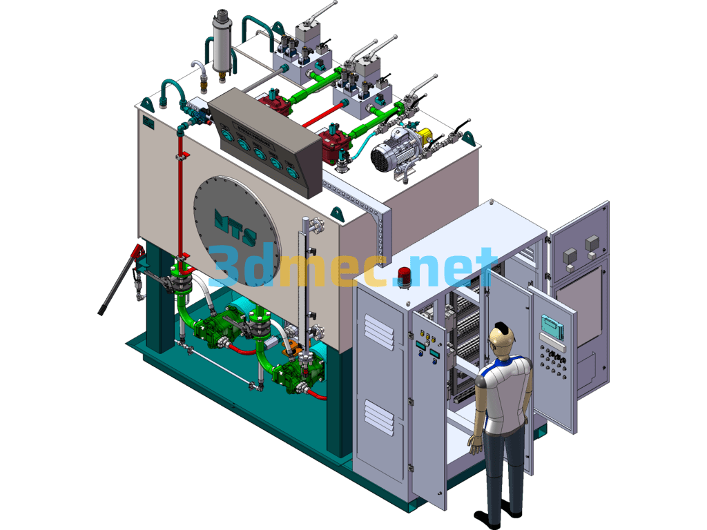 Large Hydraulic Workstation (Complete Set) - 3D Model SolidWorks