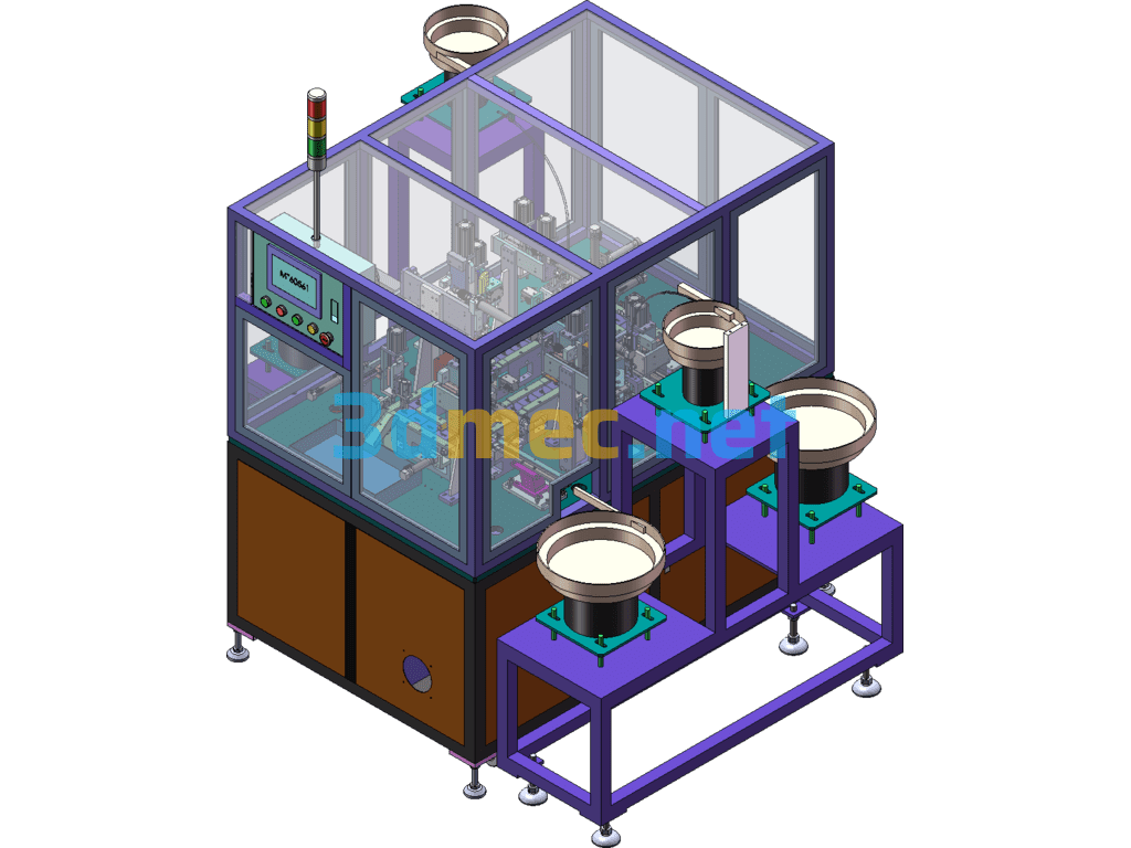 Optical Fiber Connector Automatic Assembly Test Pin Automation Equipment - 3D Model SolidWorks Free Download