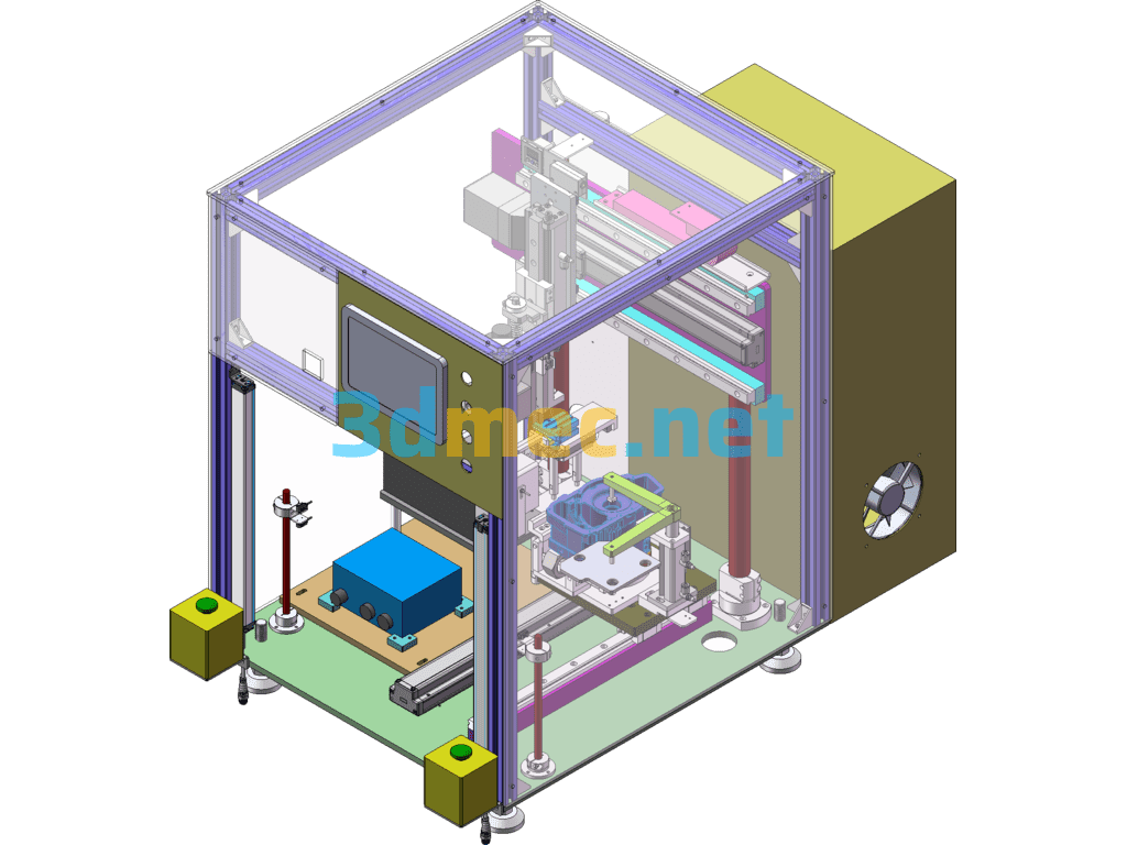 Automatic Screw Locking Machine (Vacuum Suction Screw Feeding) - 3D Model SolidWorks Free Download