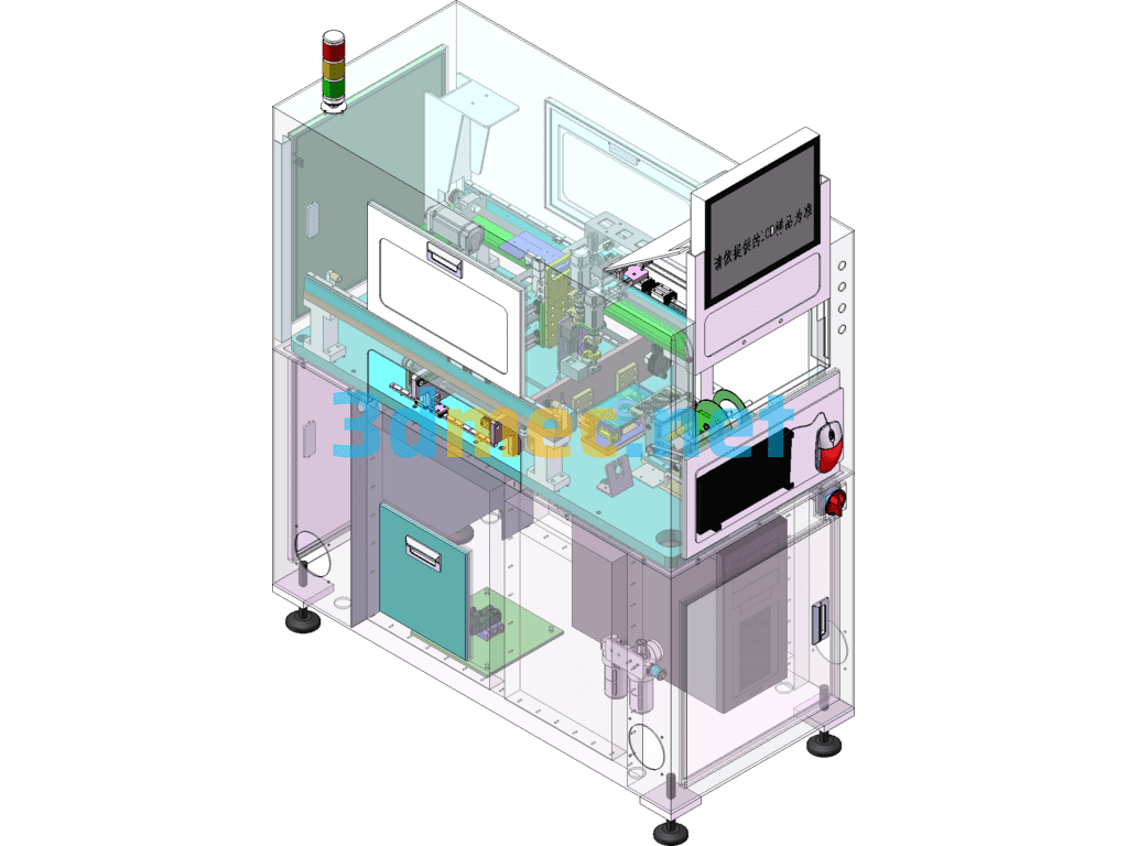 Fully Automatic SMT Labeling Machine - 3D Model SolidWorks Free Download