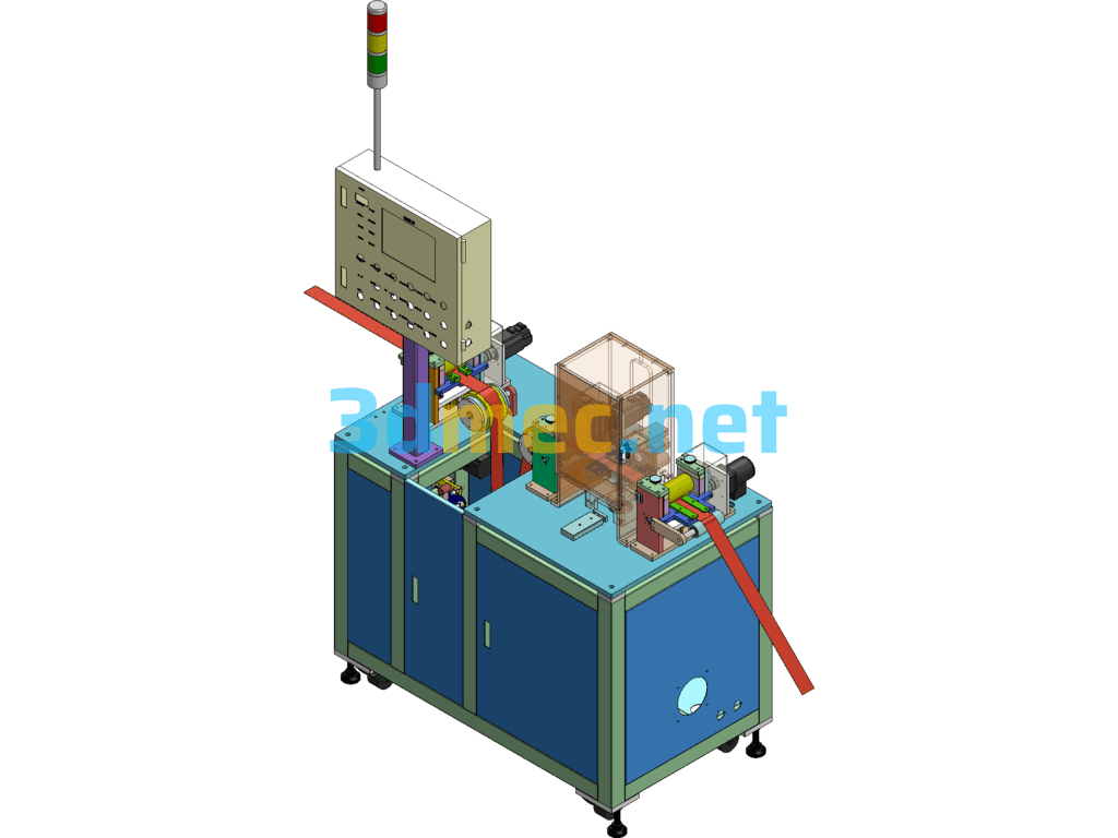 Apple Mobile Phone FFC And FPC Soft Cable Cutting Machine - 3D Model SolidWorks Free Download