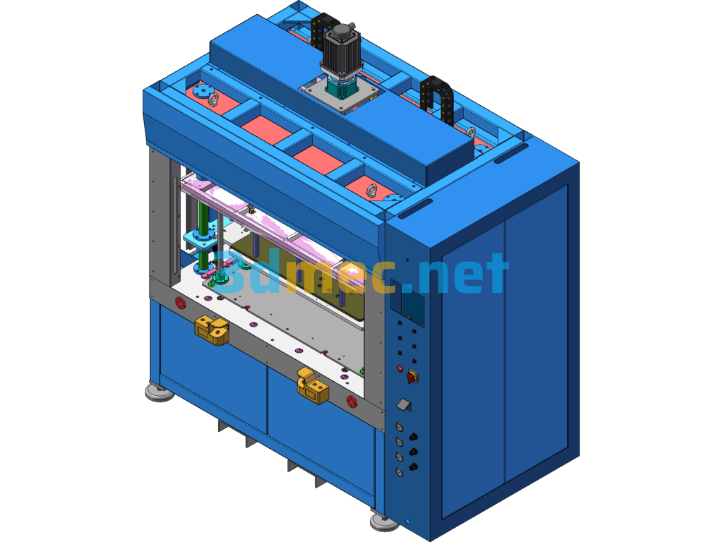 Hot Riveting Welding Machine (Double Screw Drive Hot Melt Machine) - 3D Model SolidWorks Free Download