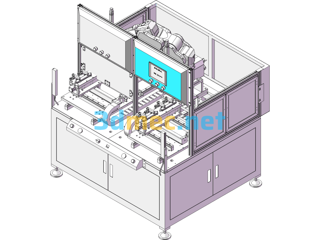 Six-Axis Robot Automatic Welding Equipment (Robot Laser Welding Machine) - 3D Model SolidWorks Free Download