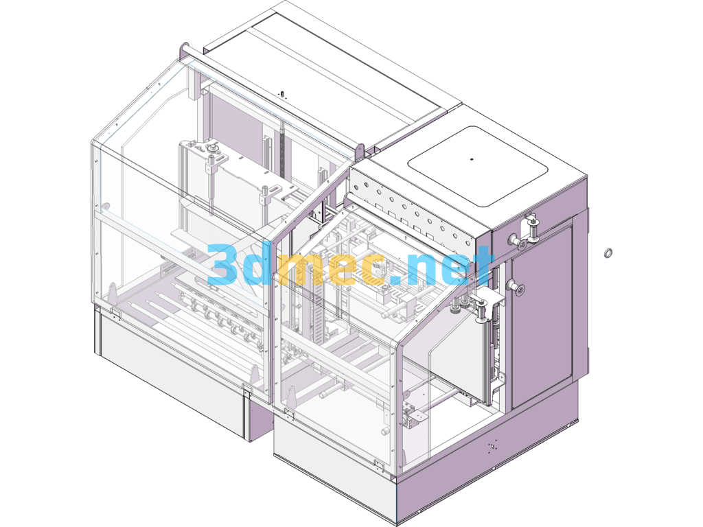 L-Type Fully Automatic Sealing And Cutting Packaging Machine - 3D Model SolidWorks Free Download