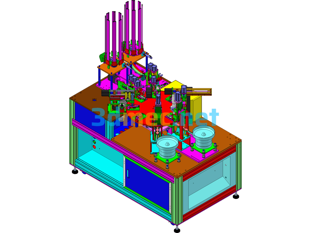 Disc Type Crystal Lock Heat Sink Assembly Machine (Nut Lock Screw Assembly Equipment) - 3D Model SolidWorks Free Download