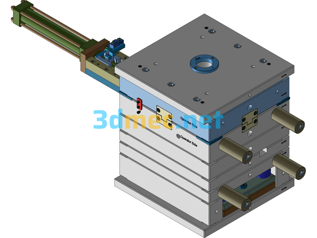 Cylinder Drives Rack Thread Stripping Die - 3D Model UG(NX) Free Download