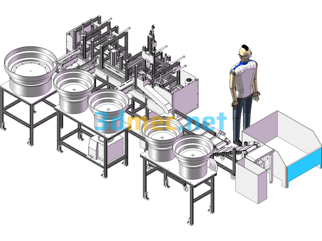 All-In-One Equipment For The Semiconductor Industry (Automatic Equipment Such As Loading And Assembly) - 3D Model SolidWorks Free Download