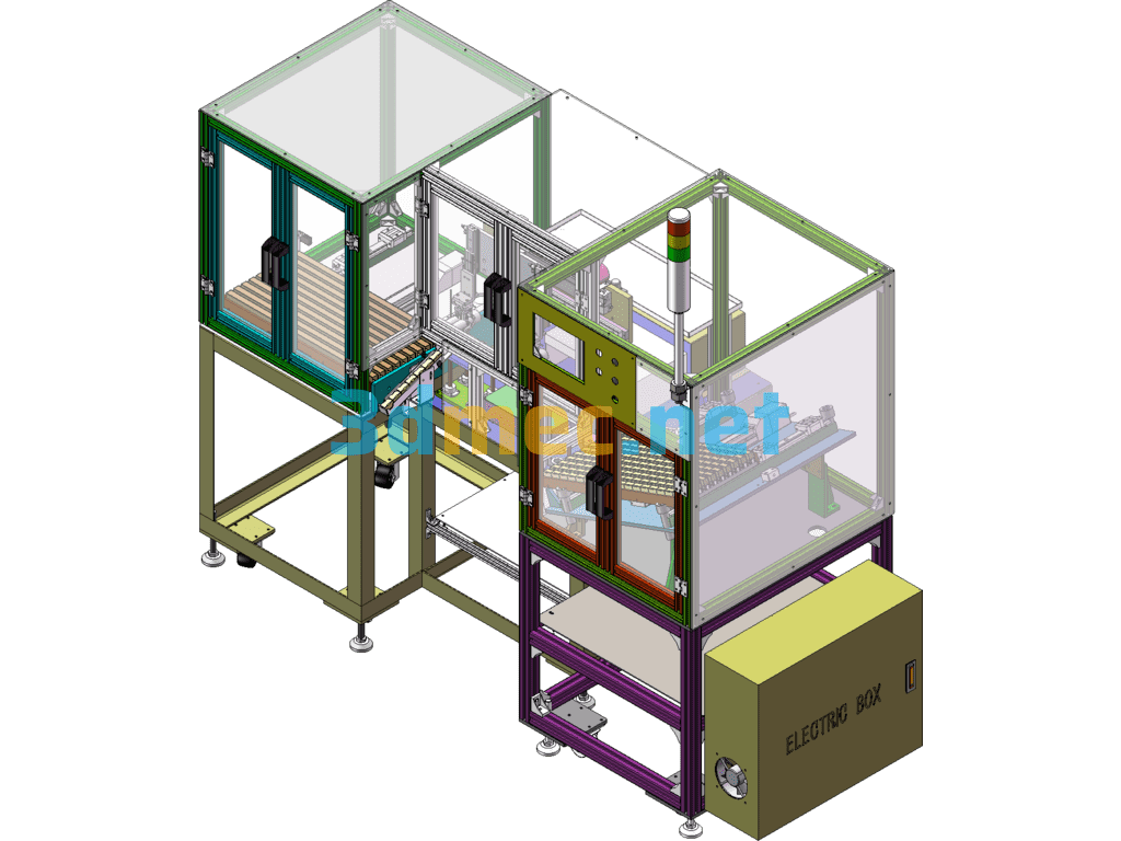 Relay Automatic Detection And Automatic Packaging Equipment - 3D Model SolidWorks Free Download