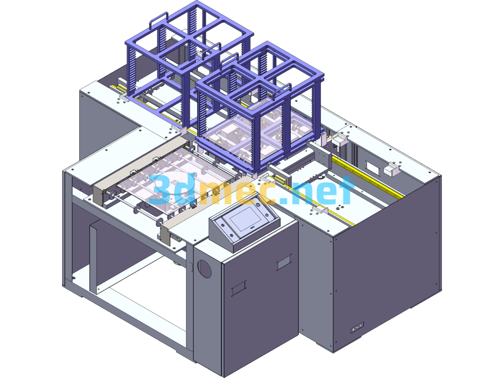 Non-Standard Three-Station Unloading Machine (3D Drawing + Engineering Drawing) - 3D Model SolidWorks Free Download