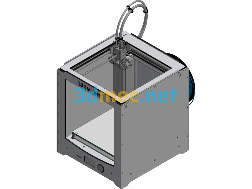 Complete Set Of Ultimaker 2 3D Printer (Including Detailed Drawing 260M) - 3D Model Inventor Free Download