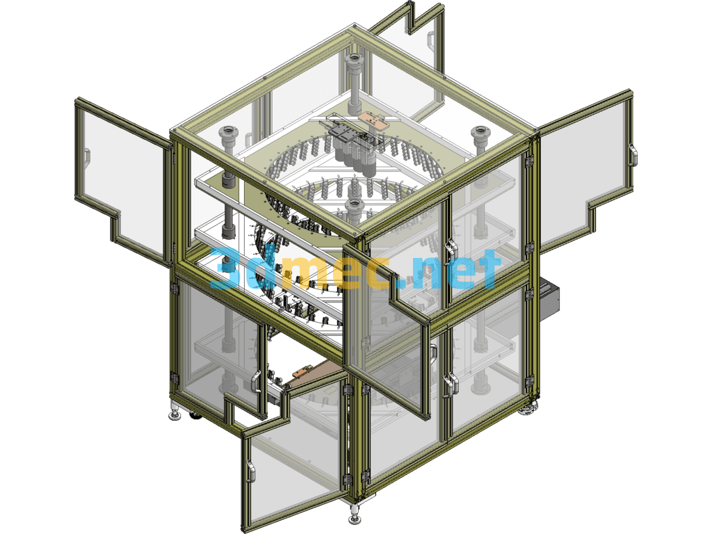 Large PCB Board Tin Spot Visual Inspection Equipment - 3D Model SolidWorks Free Download