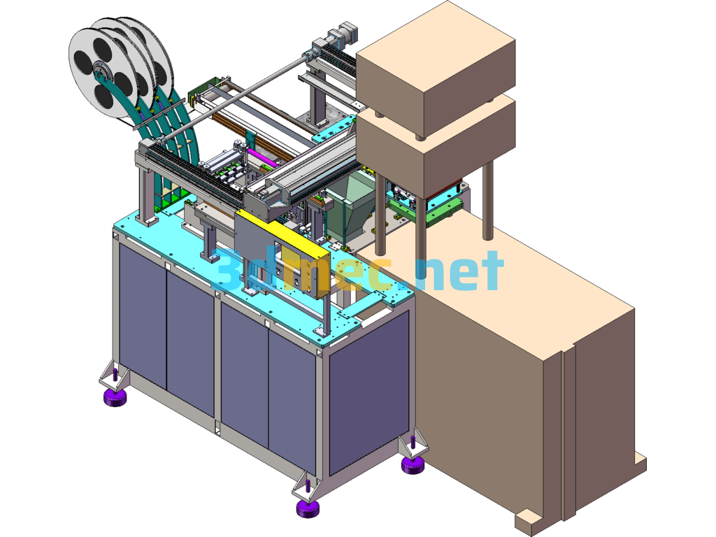 Magnetic Stripe Plastic Letter Assembly Machine (Plastic Parts Retrieving, Injection Molding Machine Retrieving) - 3D Model SolidWorks Free Download