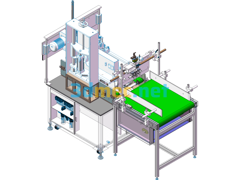 Tool Box Fire Screen Printing Machine, Screen Printing Baking Automatic Line - 3D Model SolidWorks Free Download