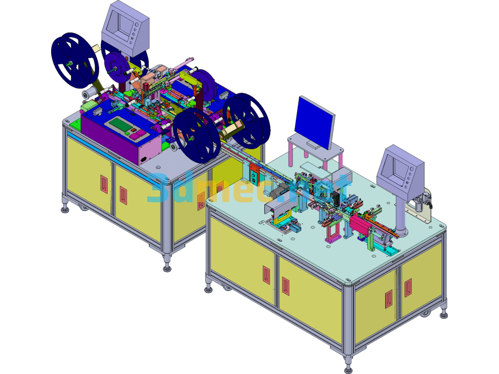 FFC Automatic CCD Detection Double-Side Packaging Machine - 3D Model SolidWorks Free Download