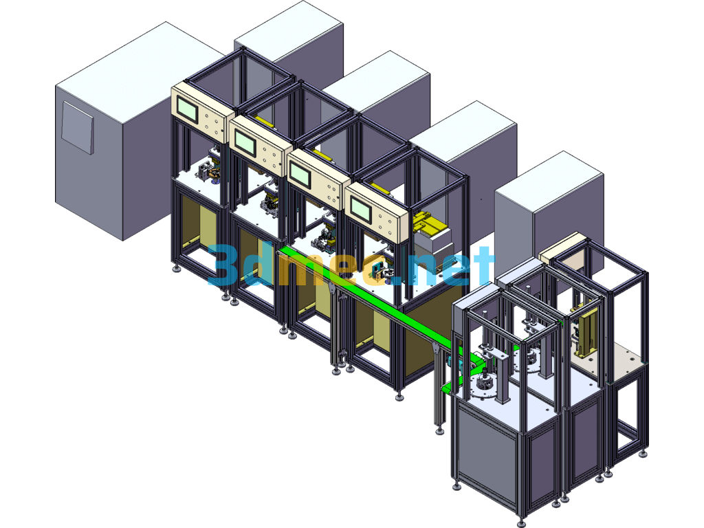 Production Line Automatic Welding Machine - 3D Model SolidWorks Free Download