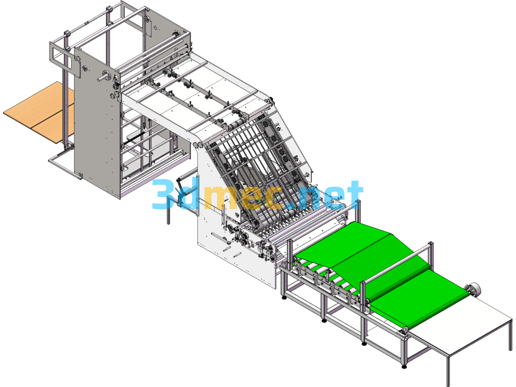 Fully Automatic Paper Laminating Machine - 3D Model SolidWorks Free Download