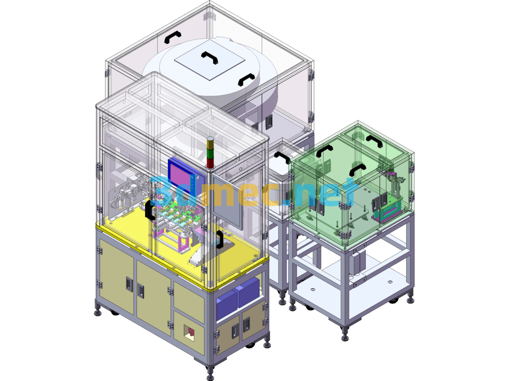 EW35 Fully Automatic Assembly And Inspection Machine (Complete Set Of 3D Models + Engineering Drawings) - 3D Model SolidWorks Free Download