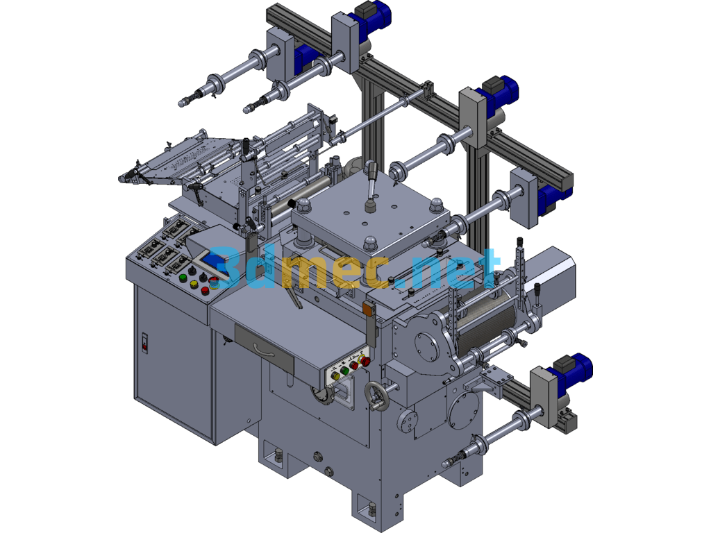 3WA300G Single Seat Hole Die Cutting Machine (Full Cam Connecting Rod Drive) - 3D Model SolidWorks Free Download