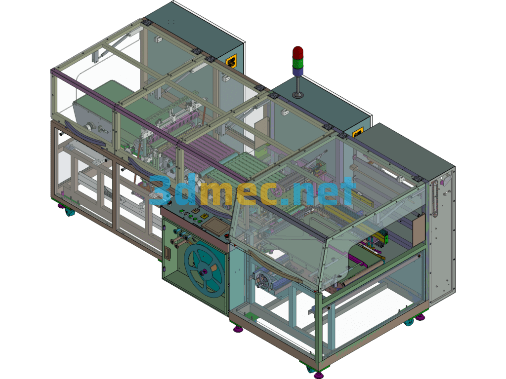 Reciprocating Carton Wrapping Machine, Non-Standard Automatic Carton Packaging Machine - 3D Model SolidWorks Free Download