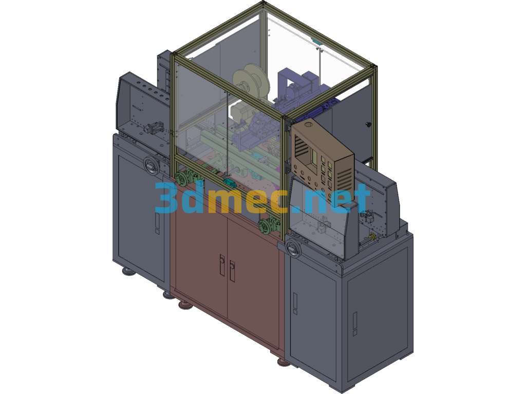 Fully Automatic PCB Board Six-Head Labeling Machine - 3D Model SolidWorks Free Download