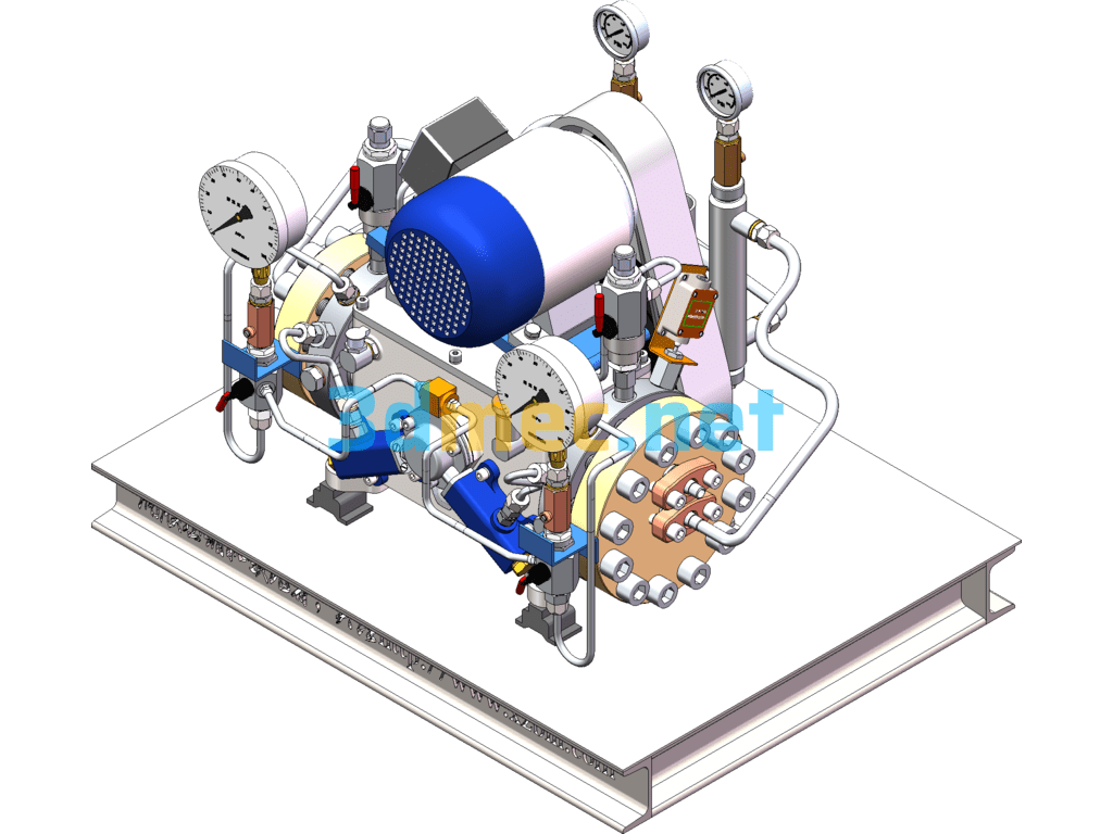 CartD25 Series Diaphragm Compressor - 3D Model SolidWorks Free Download