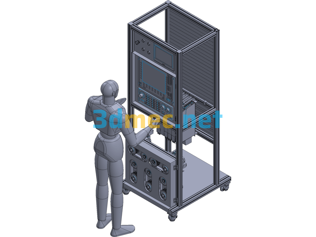 840D CNC Simulation Table - 3D Model Exported Free Download